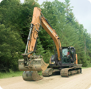Excavatrice sur un chantier